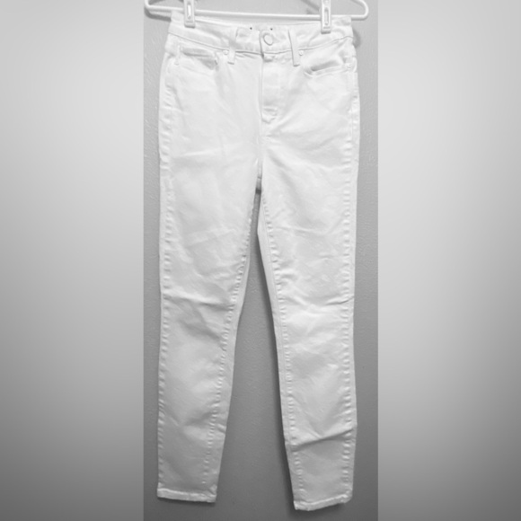 Paige White denim, high waisted Margot ankle skinny jeans size 25